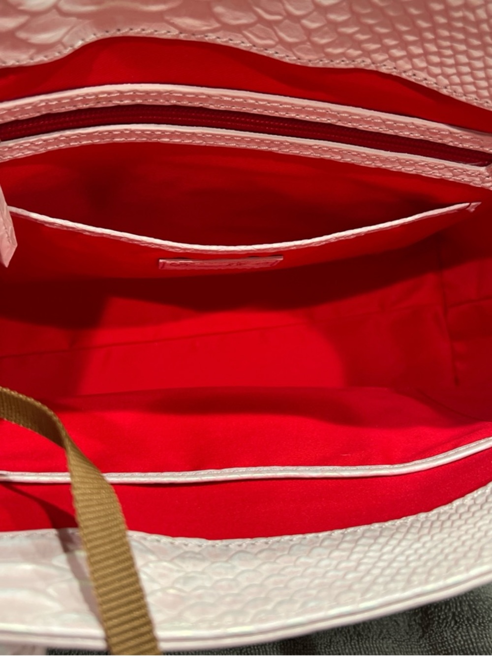 Dooney & Bourke Light Pink Embossed Leather Tote with Gold Hardware - Picture 5 of 7